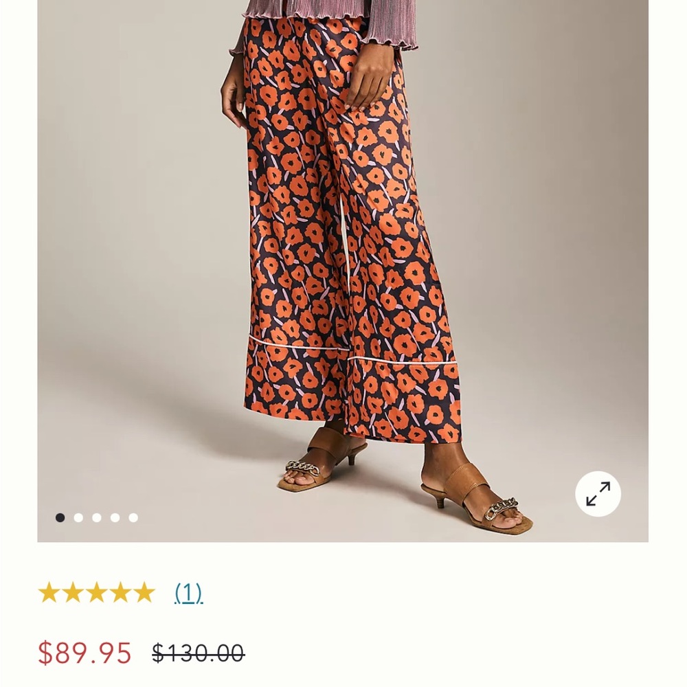 Anthropologie Hutch Poppy Wide-Leg Pants Size M